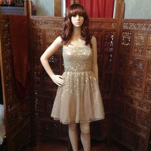 Adrianna Papell sparkly strapless evening dress, 6